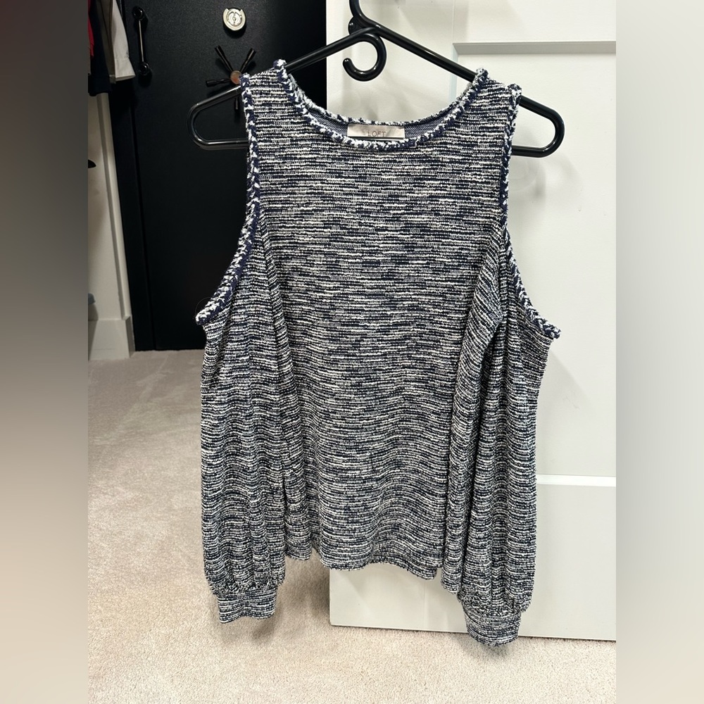 Loft cut out shoulder sweater